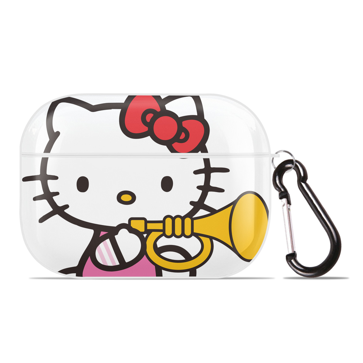 （画像用） Hello Kitty ハローキティ 【AirPods Pro用】ハードシェル保護ケース 耐衝撃・防指紋・カラビナ付き商品仕様