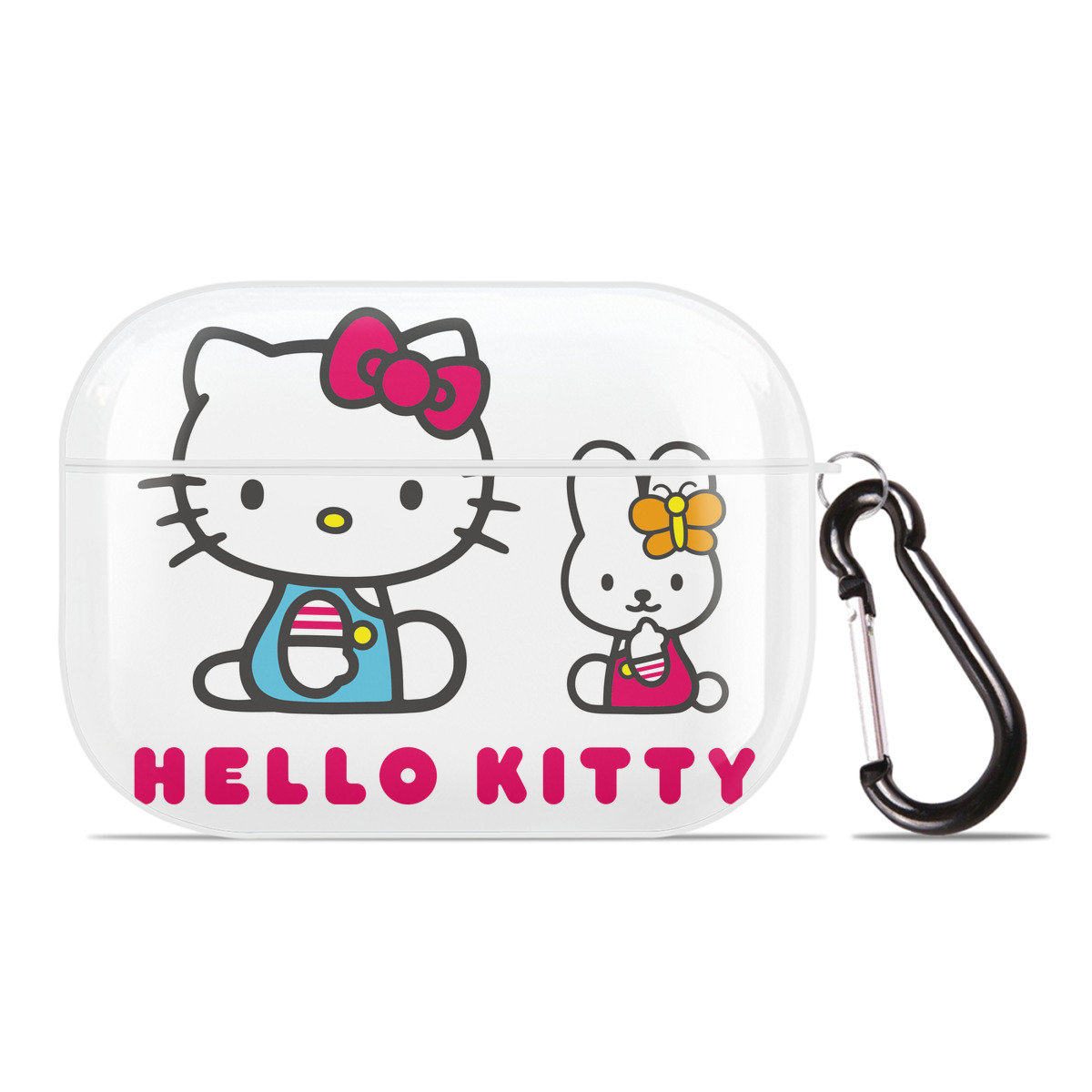 （画像用） Hello Kitty ハローキティ 【AirPods Pro用】ハードシェル保護ケース 耐衝撃・防指紋・カラビナ付き商品仕様