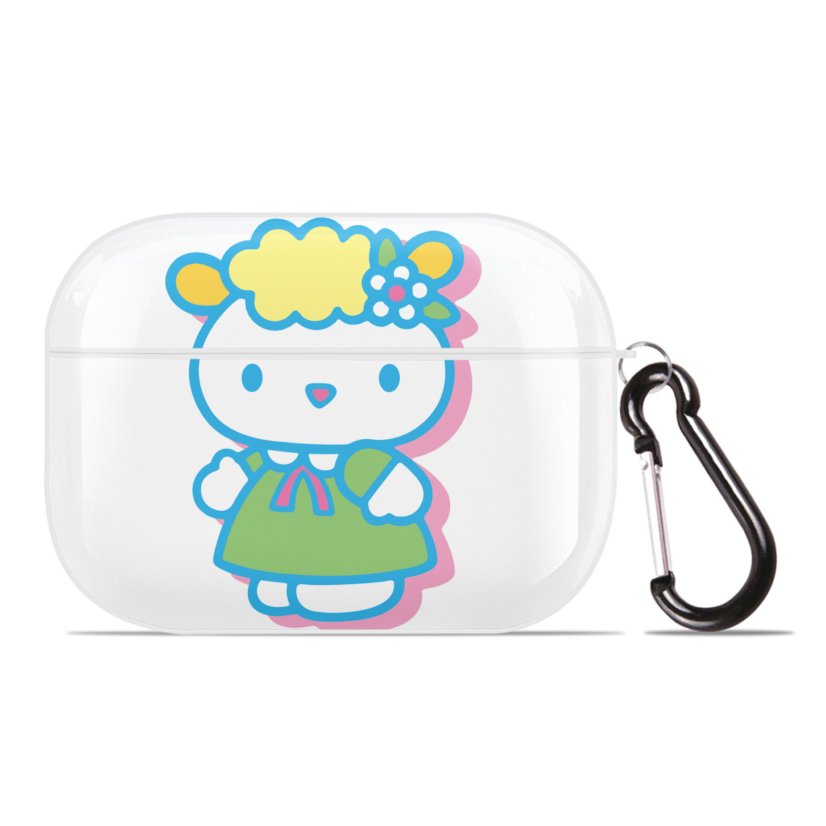 （画像用） Hello Kitty ハローキティ 【AirPods Pro用】ハードシェル保護ケース 耐衝撃・防指紋・カラビナ付き商品仕様