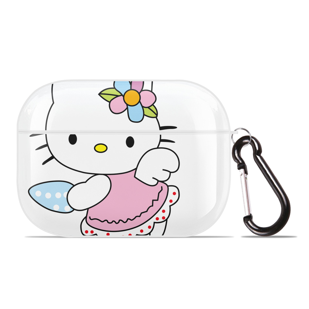 （画像用） Hello Kitty ハローキティ 【AirPods Pro用】ハードシェル保護ケース 耐衝撃・防指紋・カラビナ付き商品仕様