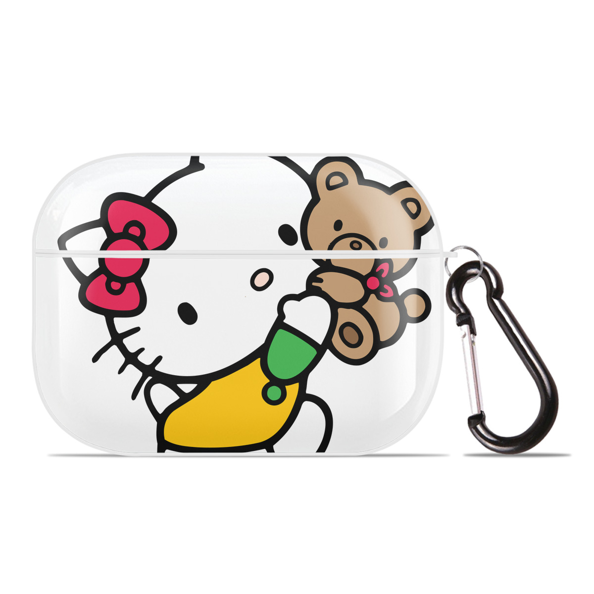 （画像用） Hello Kitty ハローキティ 【AirPods Pro用】ハードシェル保護ケース 耐衝撃・防指紋・カラビナ付き商品仕様