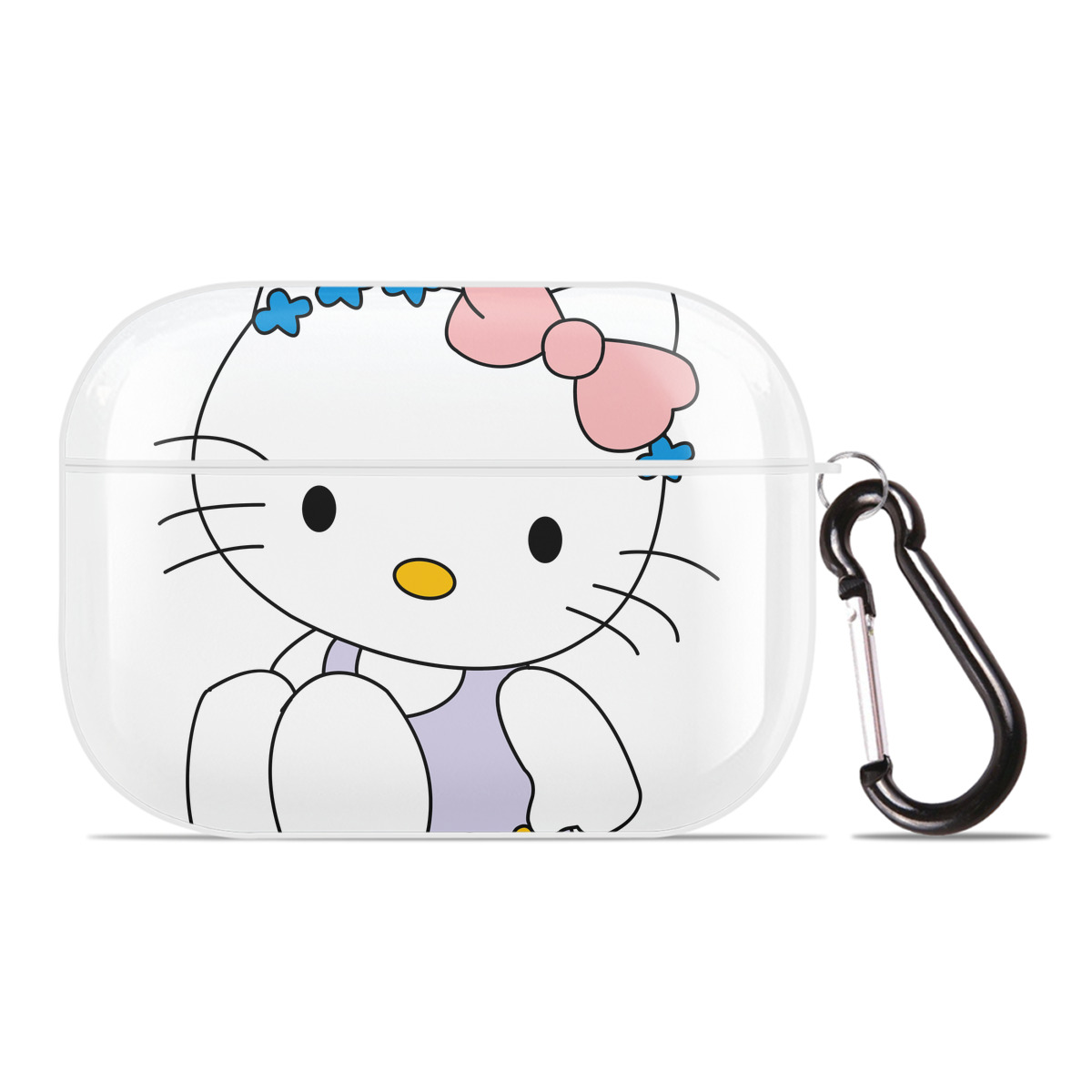 （画像用） Hello Kitty ハローキティ 【AirPods Pro用】ハードシェル保護ケース 耐衝撃・防指紋・カラビナ付き商品仕様