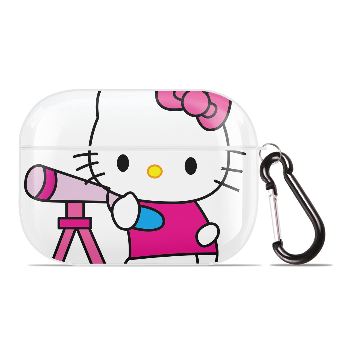 （画像用） Hello Kitty ハローキティ 【AirPods Pro用】ハードシェル保護ケース 耐衝撃・防指紋・カラビナ付き商品仕様