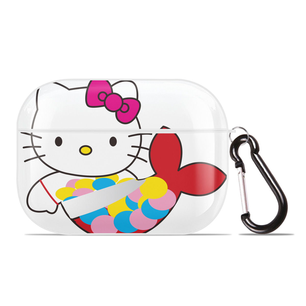 （画像用） Hello Kitty ハローキティ 【AirPods Pro用】ハードシェル保護ケース 耐衝撃・防指紋・カラビナ付き商品仕様