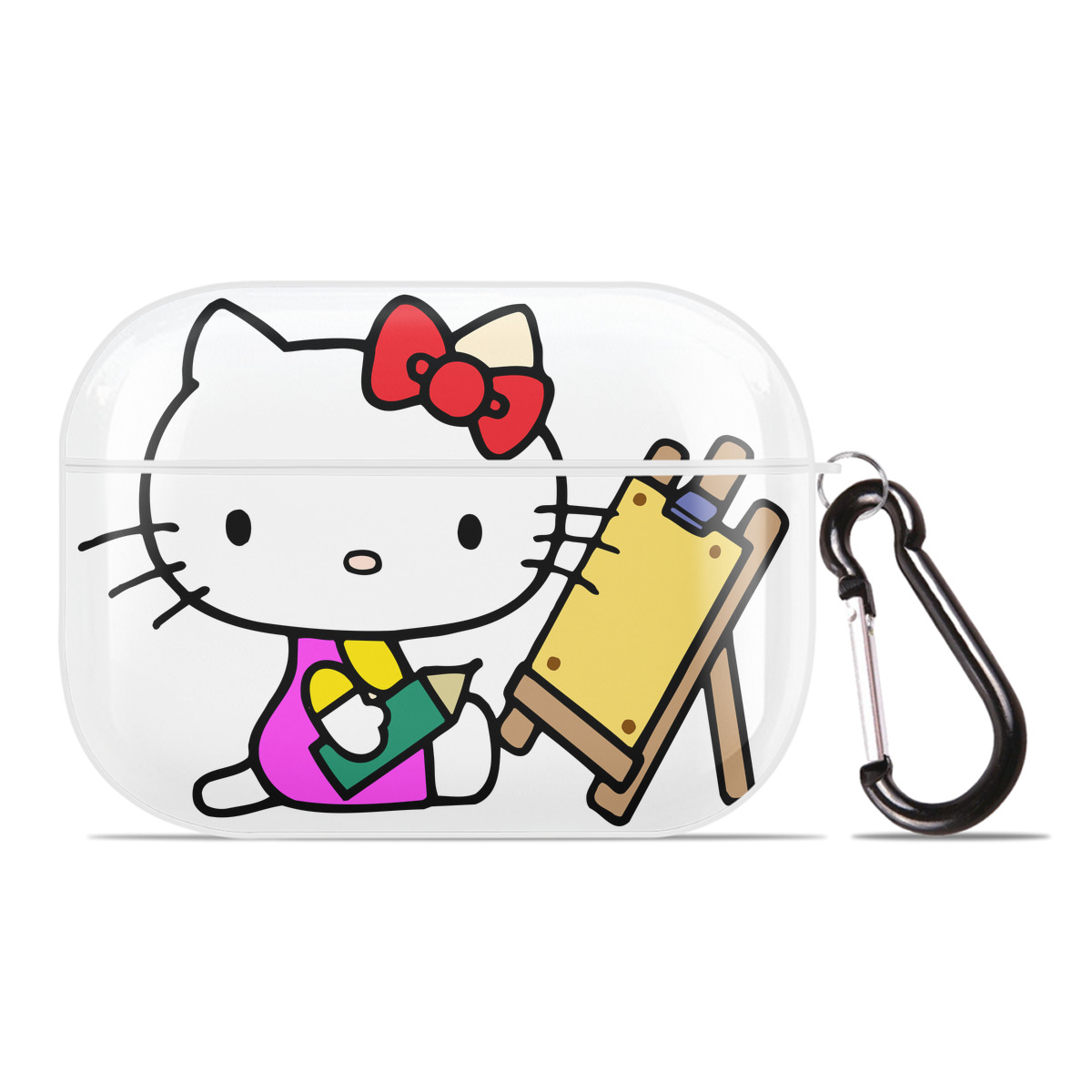 （画像用） Hello Kitty ハローキティ 【AirPods Pro用】ハードシェル保護ケース 耐衝撃・防指紋・カラビナ付き商品仕様