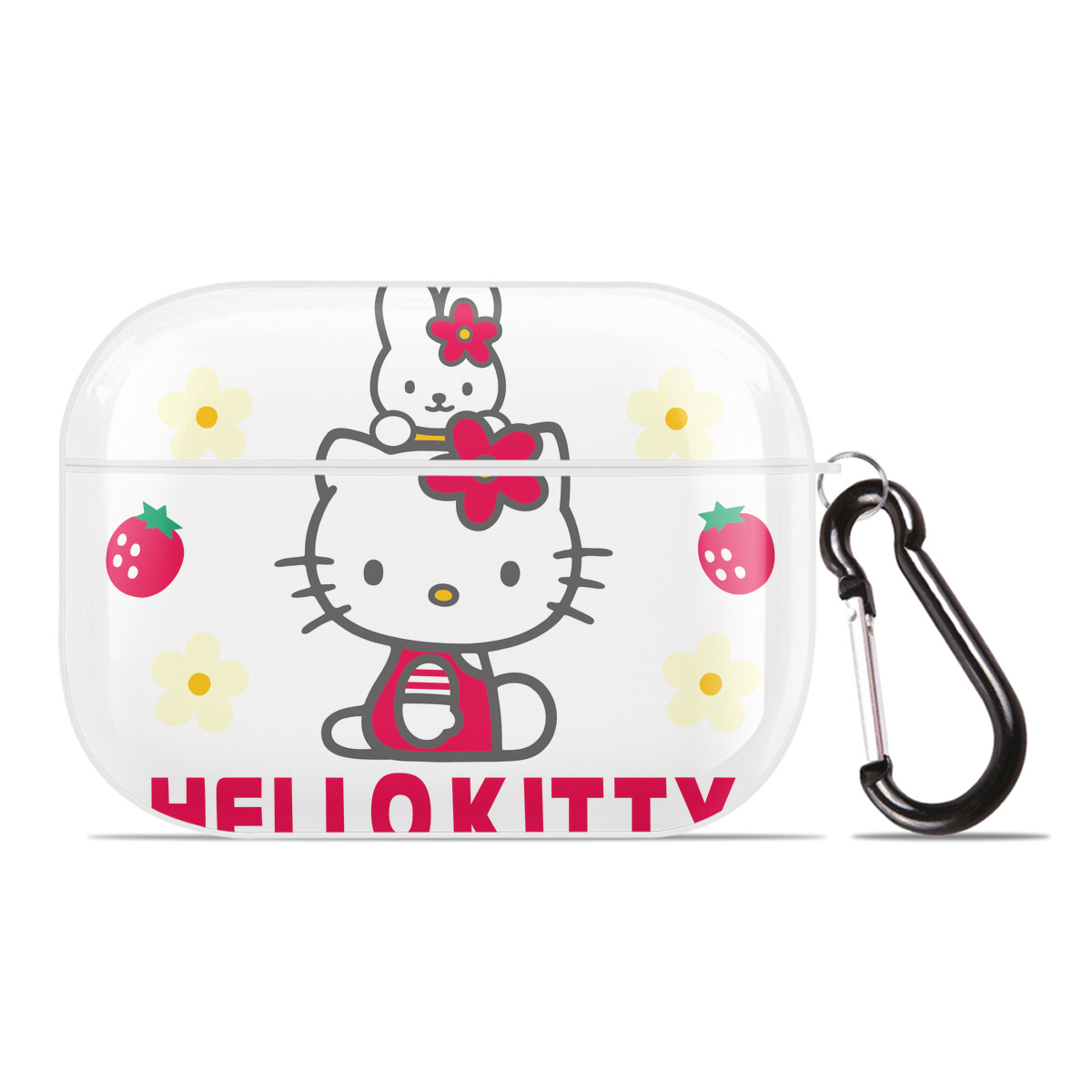 （画像用） Hello Kitty ハローキティ 【AirPods Pro用】ハードシェル保護ケース 耐衝撃・防指紋・カラビナ付き商品仕様