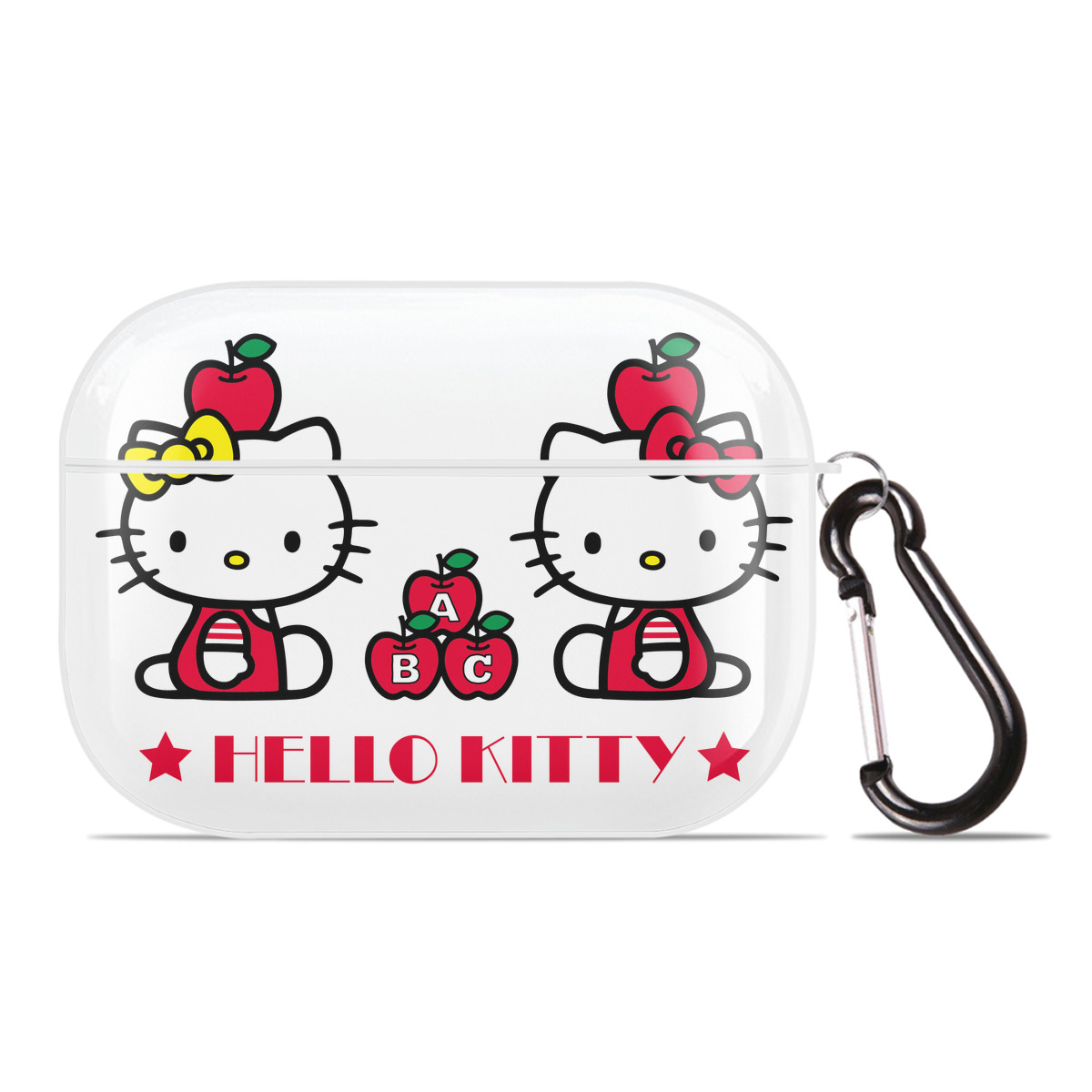 （画像用） Hello Kitty ハローキティ 【AirPods Pro用】ハードシェル保護ケース 耐衝撃・防指紋・カラビナ付き商品仕様