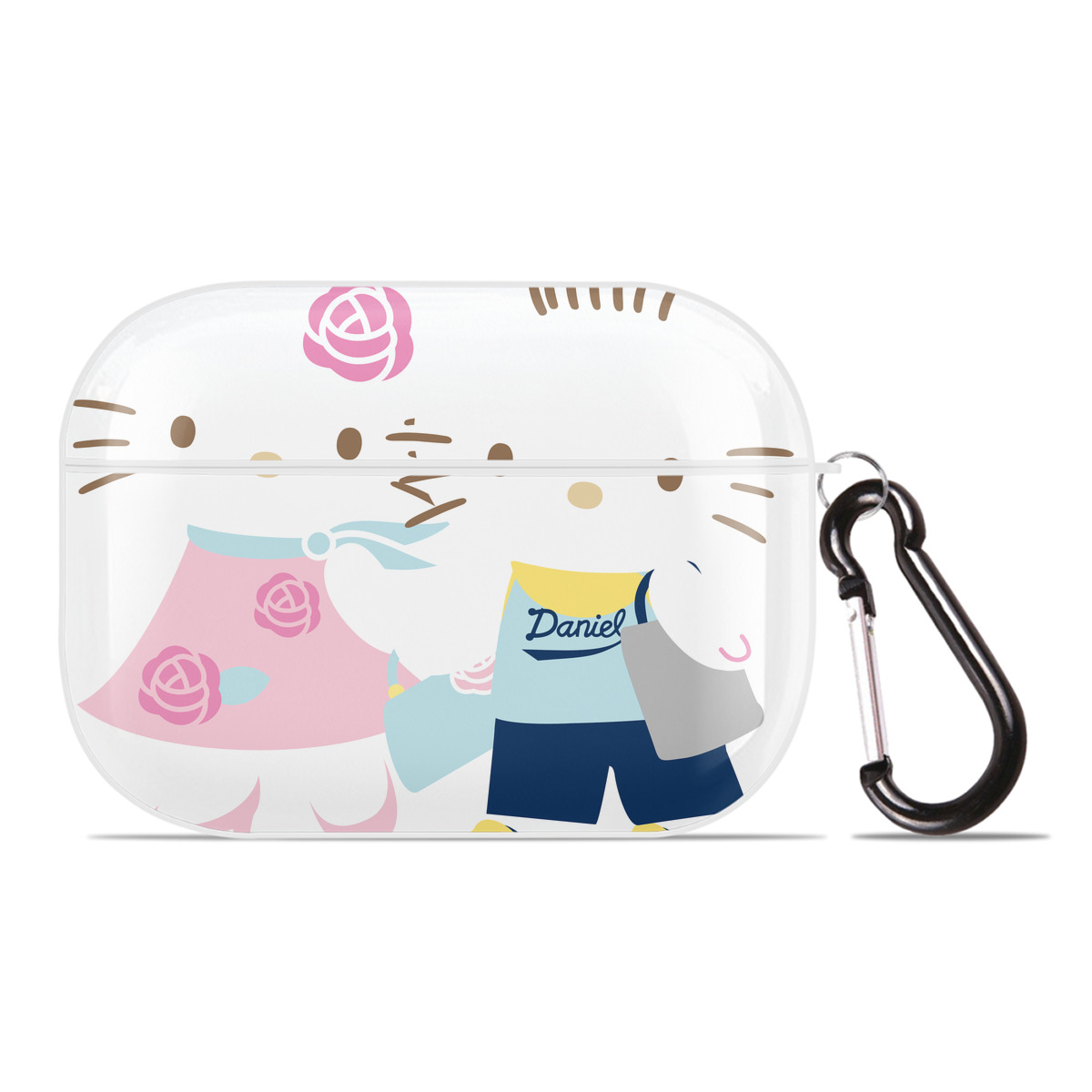 （画像用） Hello Kitty ハローキティ 【AirPods Pro用】ハードシェル保護ケース 耐衝撃・防指紋・カラビナ付き商品仕様