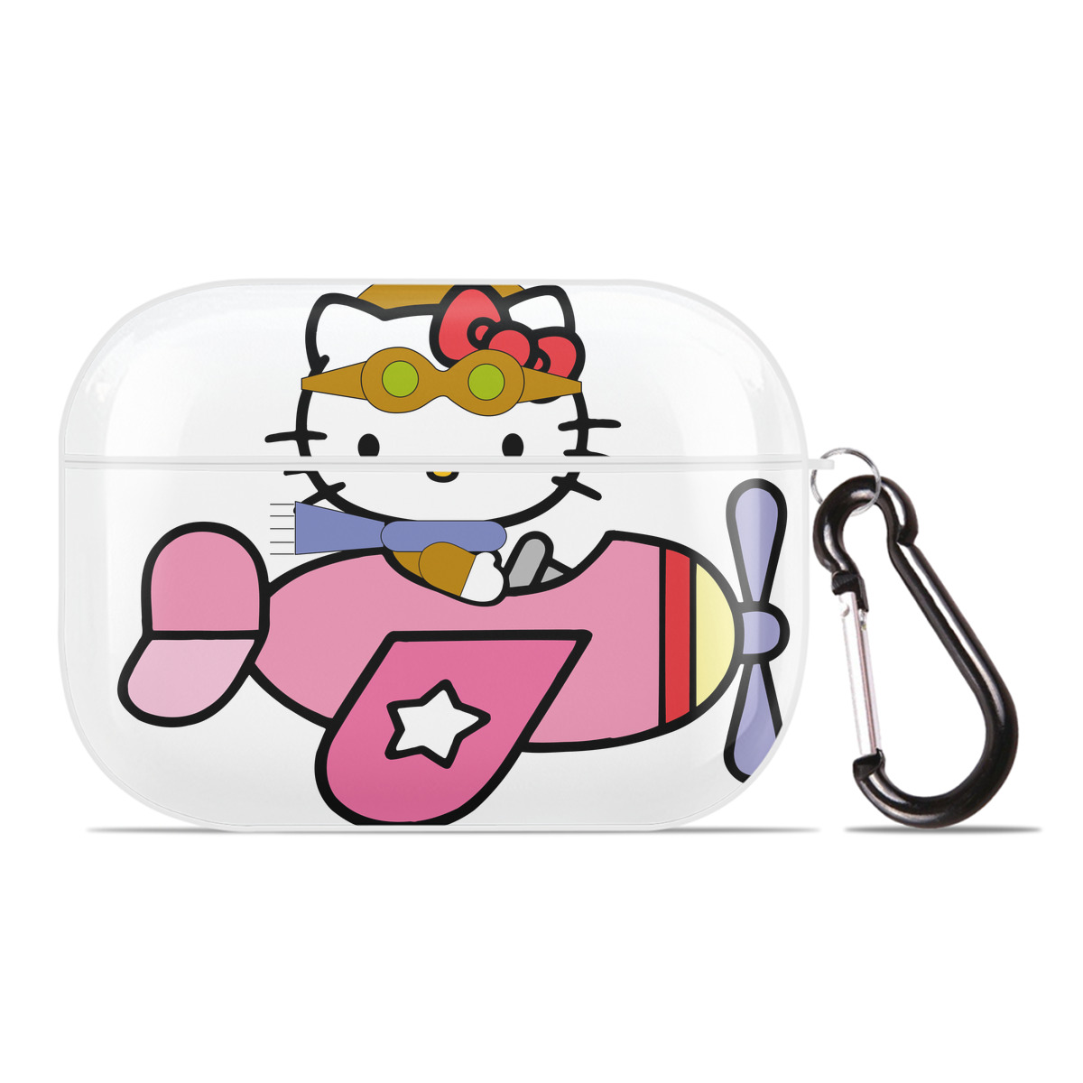 （画像用） Hello Kitty ハローキティ 【AirPods Pro用】ハードシェル保護ケース 耐衝撃・防指紋・カラビナ付き商品仕様