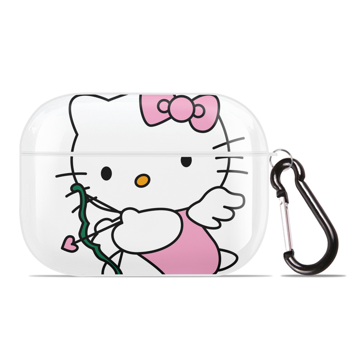 （画像用） Hello Kitty ハローキティ 【AirPods Pro用】ハードシェル保護ケース 耐衝撃・防指紋・カラビナ付き商品仕様