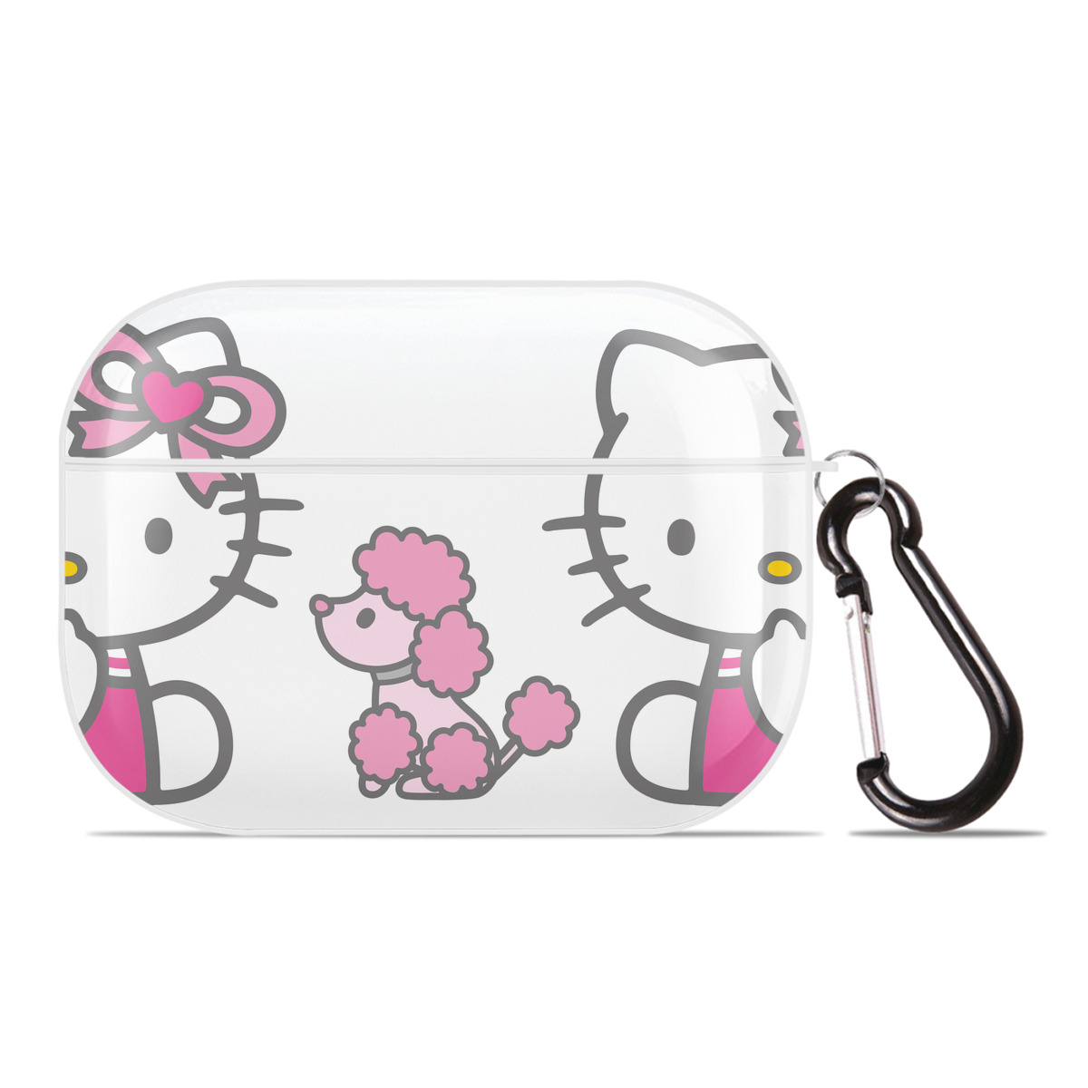 （画像用） Hello Kitty ハローキティ 【AirPods Pro用】ハードシェル保護ケース 耐衝撃・防指紋・カラビナ付き商品仕様