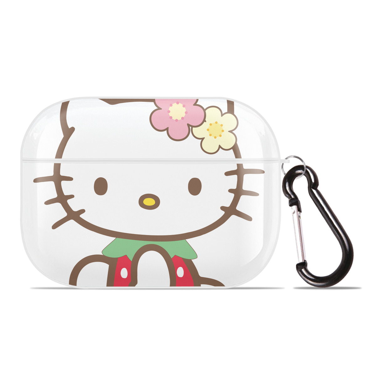 （画像用） Hello Kitty ハローキティ 【AirPods Pro用】ハードシェル保護ケース 耐衝撃・防指紋・カラビナ付き商品仕様