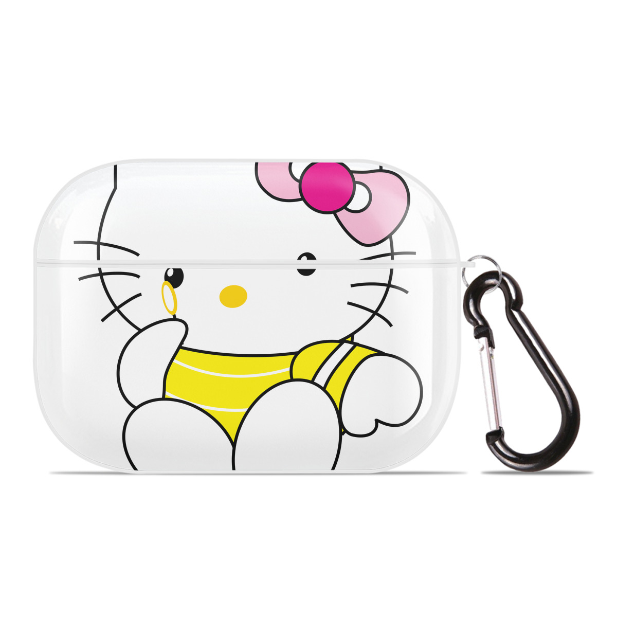 （画像用） Hello Kitty ハローキティ 【AirPods Pro用】ハードシェル保護ケース 耐衝撃・防指紋・カラビナ付き商品仕様