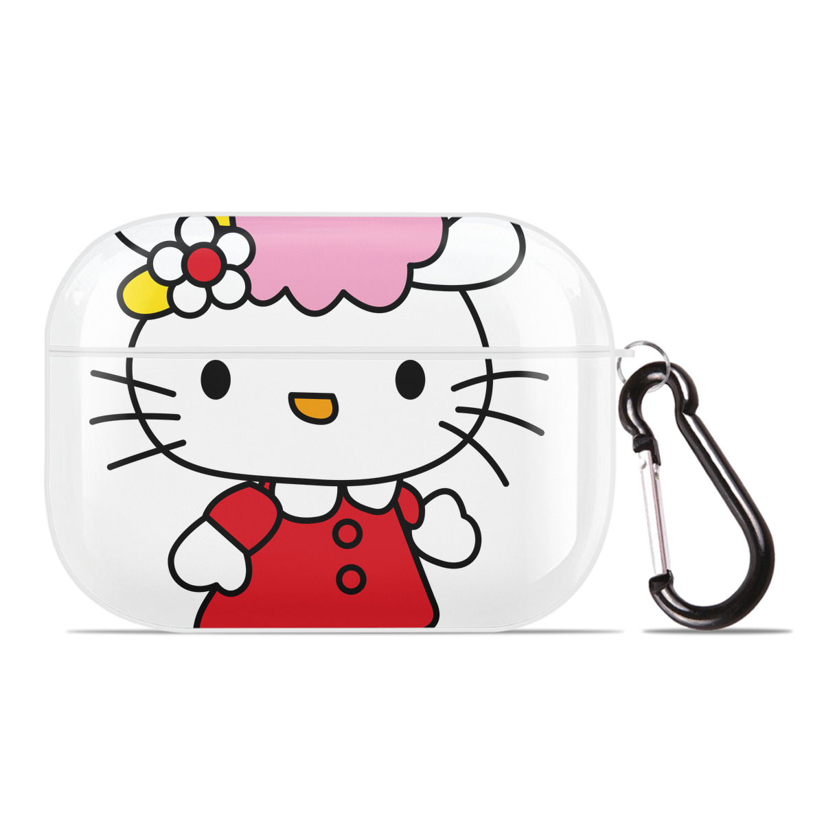 （画像用） Hello Kitty ハローキティ 【AirPods Pro用】ハードシェル保護ケース 耐衝撃・防指紋・カラビナ付き商品仕様
