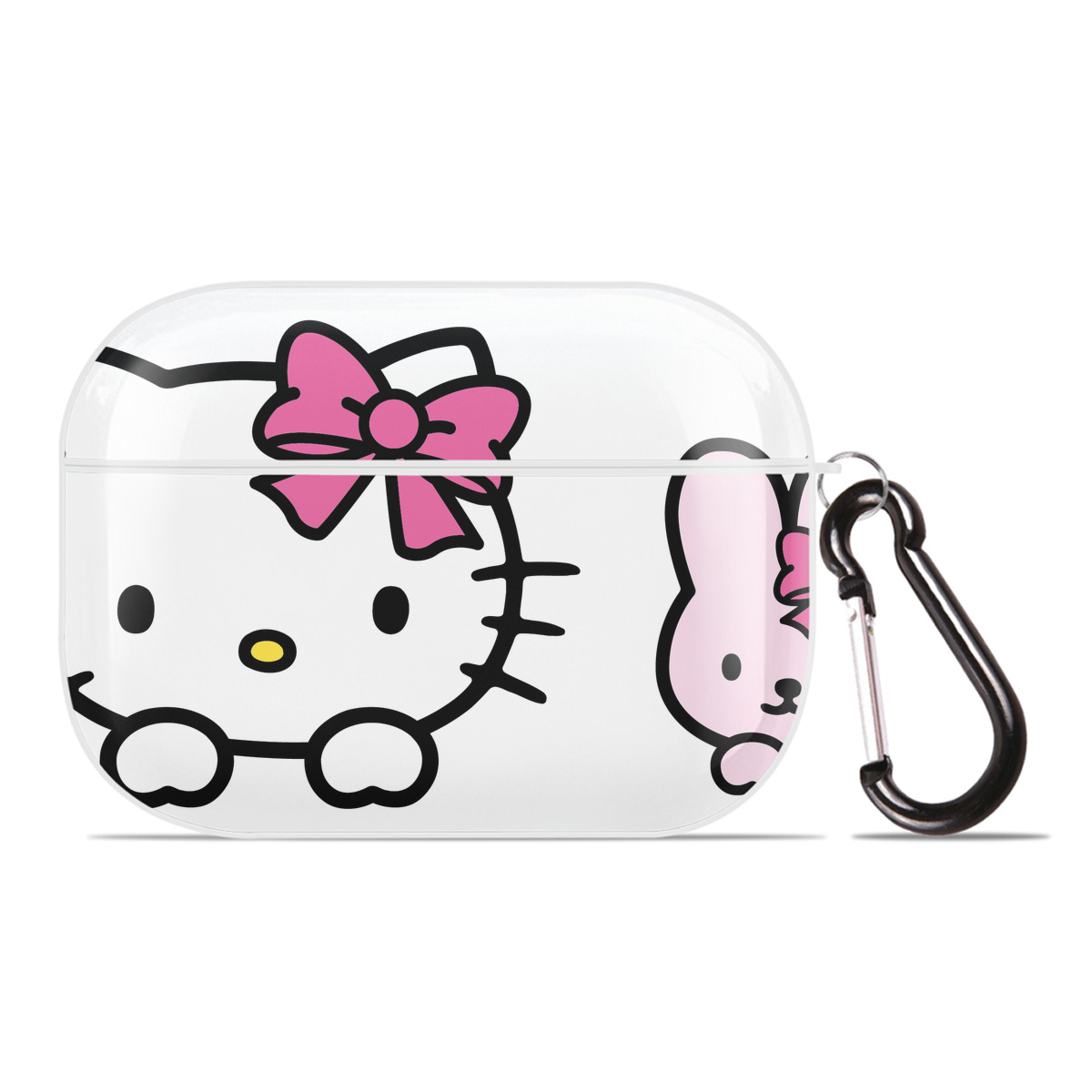 （画像用） Hello Kitty ハローキティ 【AirPods Pro用】ハードシェル保護ケース 耐衝撃・防指紋・カラビナ付き商品仕様
