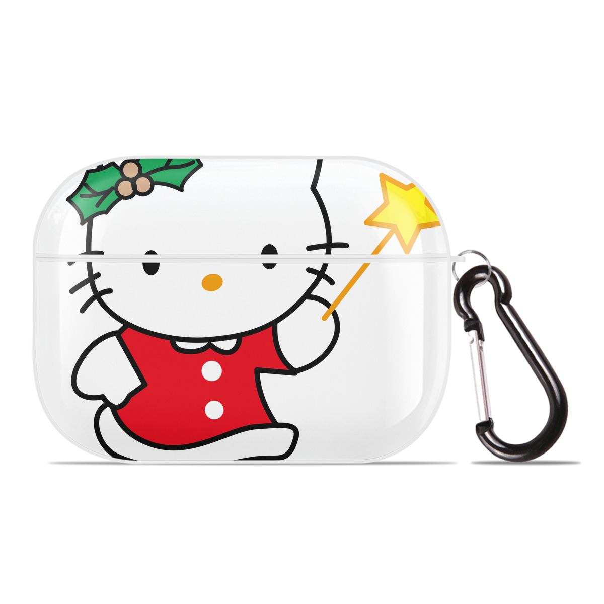 （画像用） Hello Kitty ハローキティ 【AirPods Pro用】ハードシェル保護ケース 耐衝撃・防指紋・カラビナ付き商品仕様