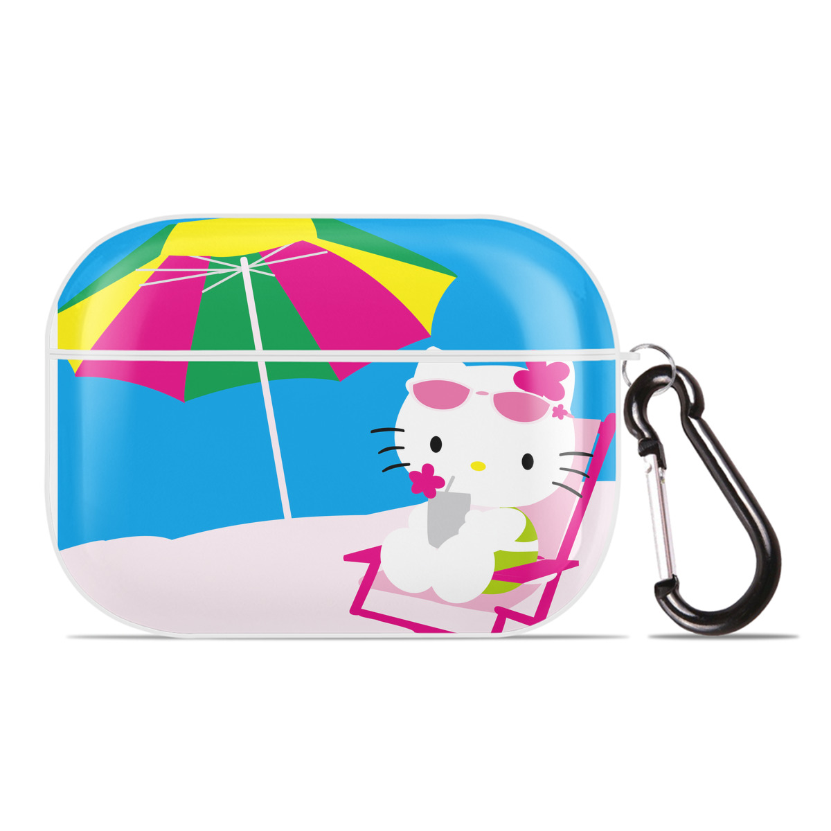 （画像用） Hello Kitty ハローキティ 【AirPods Pro用】ハードシェル保護ケース 耐衝撃・防指紋・カラビナ付き商品仕様