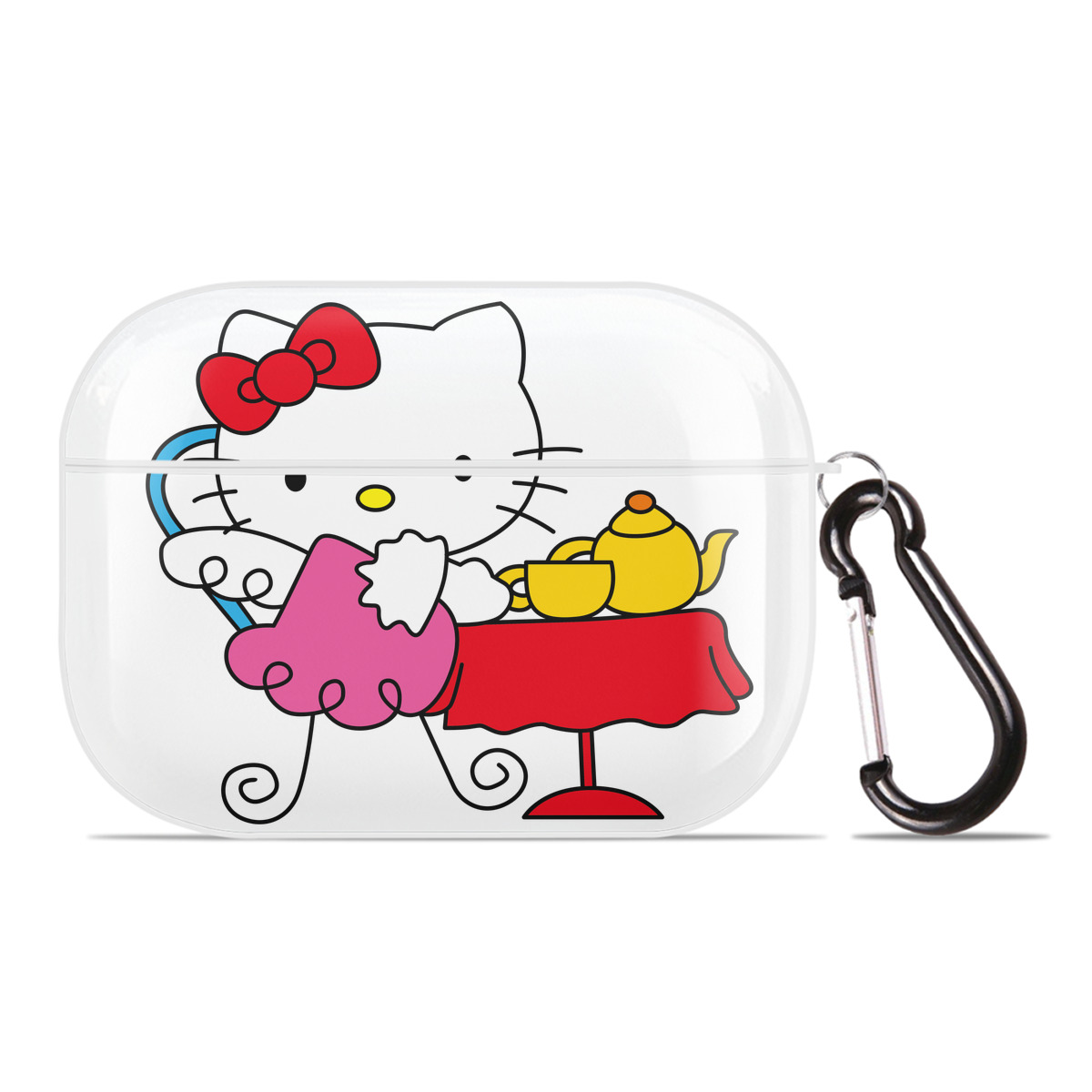 （画像用） Hello Kitty ハローキティ 【AirPods Pro用】ハードシェル保護ケース 耐衝撃・防指紋・カラビナ付き商品仕様