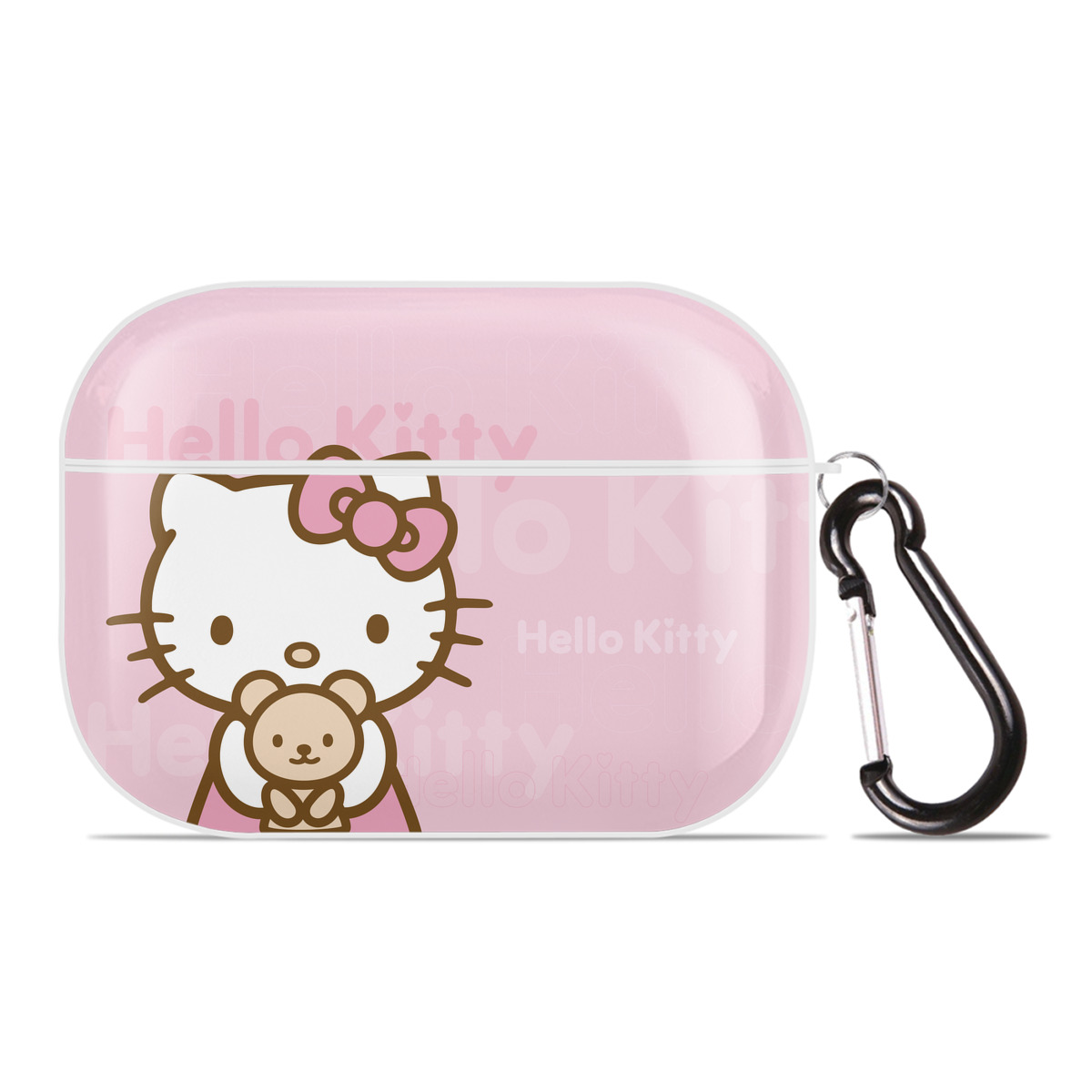 （画像用） Hello Kitty ハローキティ 【AirPods Pro用】ハードシェル保護ケース 耐衝撃・防指紋・カラビナ付き商品仕様