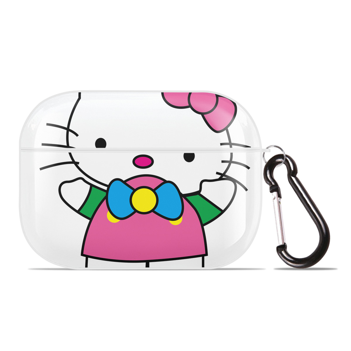 （画像用） Hello Kitty ハローキティ 【AirPods Pro用】ハードシェル保護ケース 耐衝撃・防指紋・カラビナ付き商品仕様
