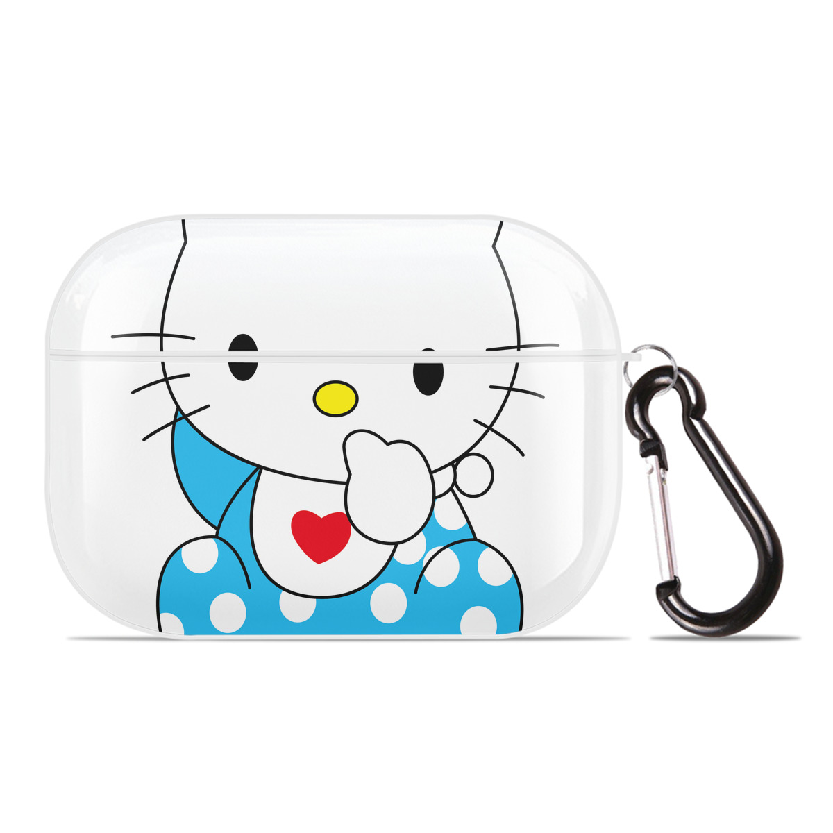 （画像用） Hello Kitty ハローキティ 【AirPods Pro用】ハードシェル保護ケース 耐衝撃・防指紋・カラビナ付き商品仕様