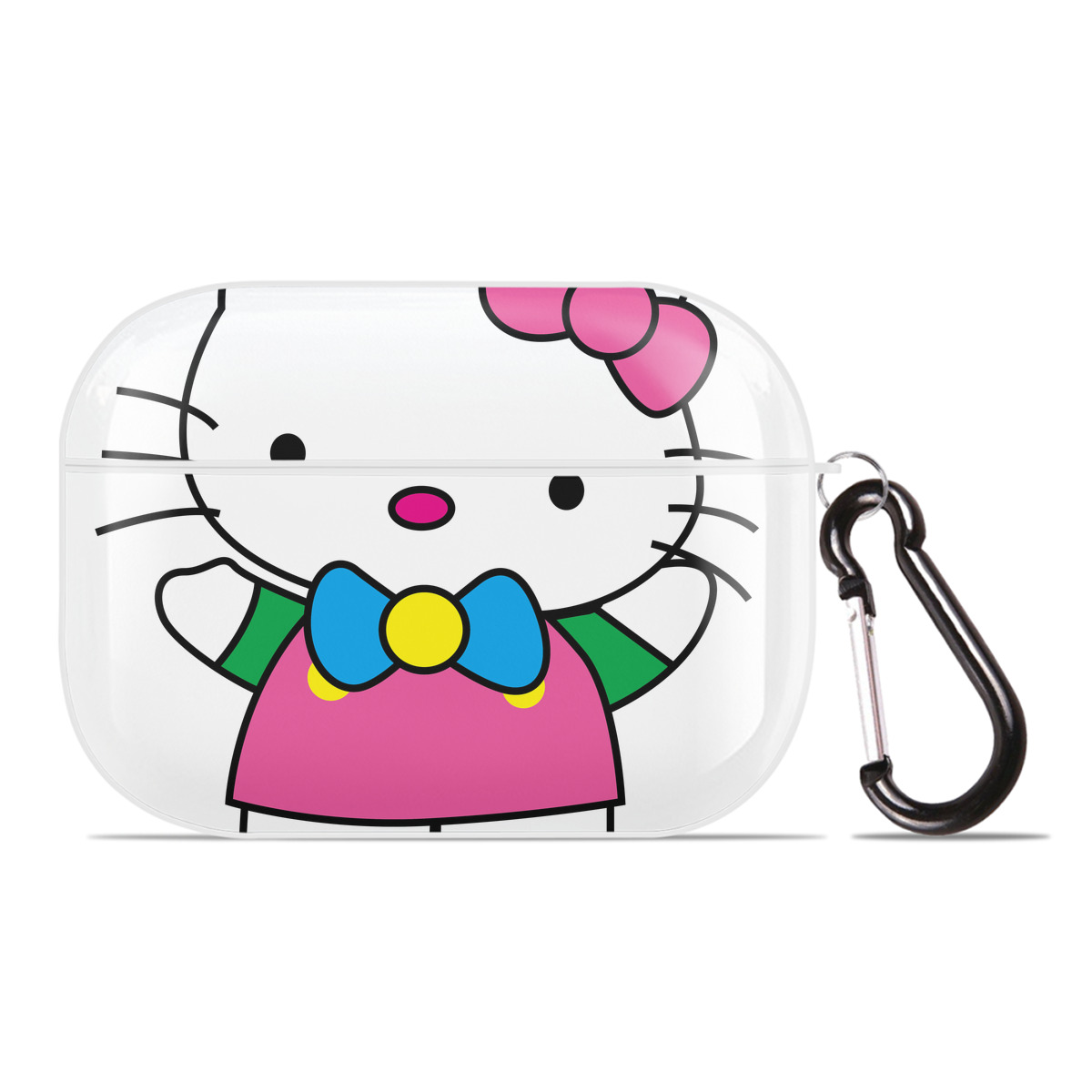 （画像用） Hello Kitty ハローキティ 【AirPods Pro用】ハードシェル保護ケース 耐衝撃・防指紋・カラビナ付き商品仕様