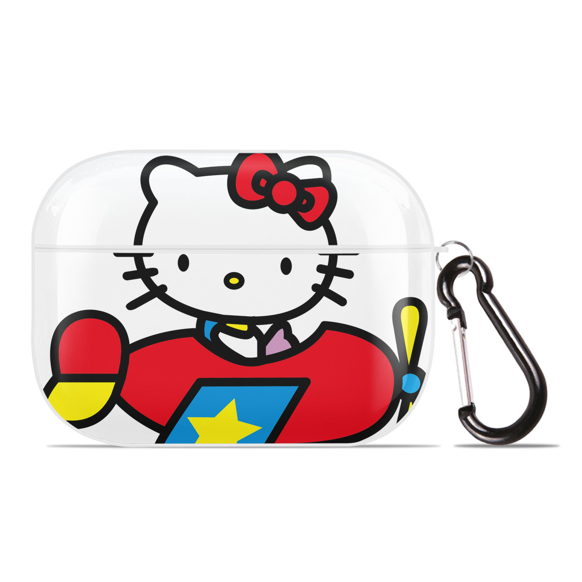 （画像用） Hello Kitty ハローキティ 【AirPods Pro用】ハードシェル保護ケース 耐衝撃・防指紋・カラビナ付き商品仕様