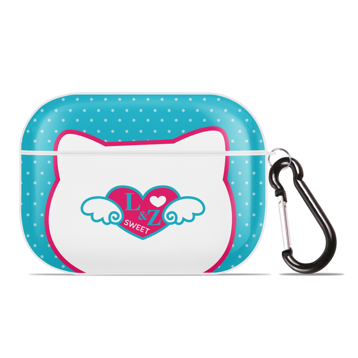 （画像用） Hello Kitty ハローキティ 【AirPods Pro用】ハードシェル保護ケース 耐衝撃・防指紋・カラビナ付き商品仕様