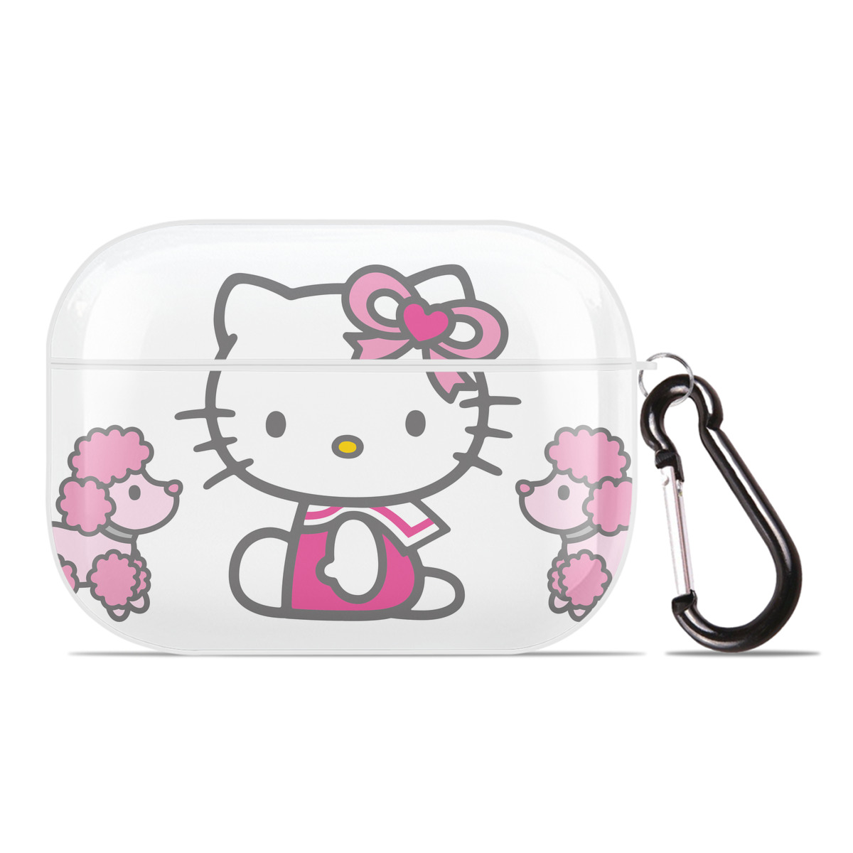 （画像用） Hello Kitty ハローキティ 【AirPods Pro用】ハードシェル保護ケース 耐衝撃・防指紋・カラビナ付き商品仕様