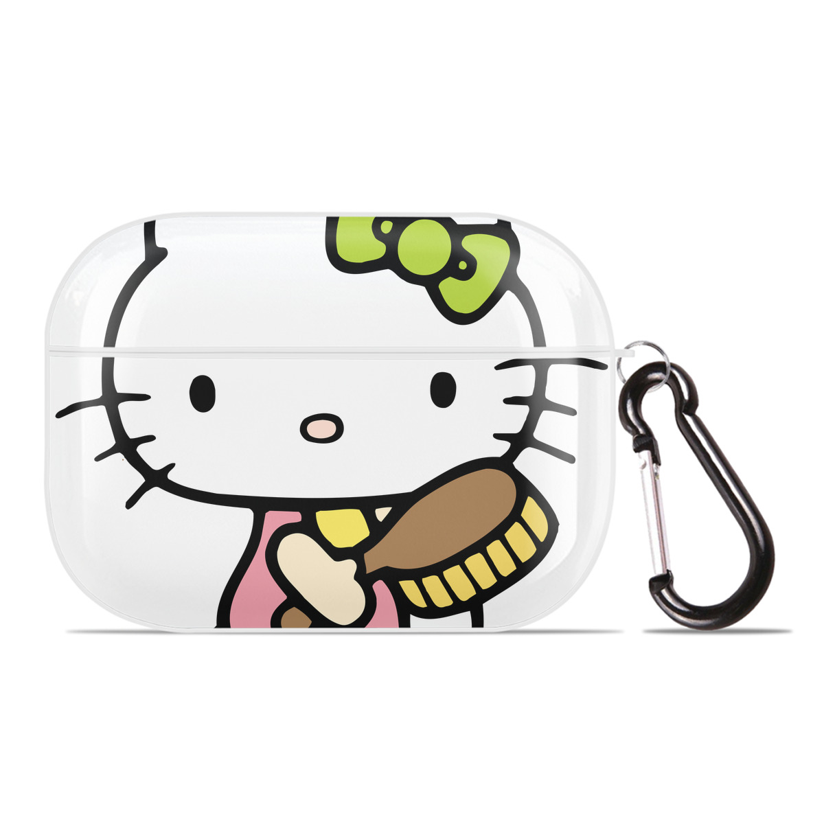（画像用） Hello Kitty ハローキティ 【AirPods Pro用】ハードシェル保護ケース 耐衝撃・防指紋・カラビナ付き商品仕様