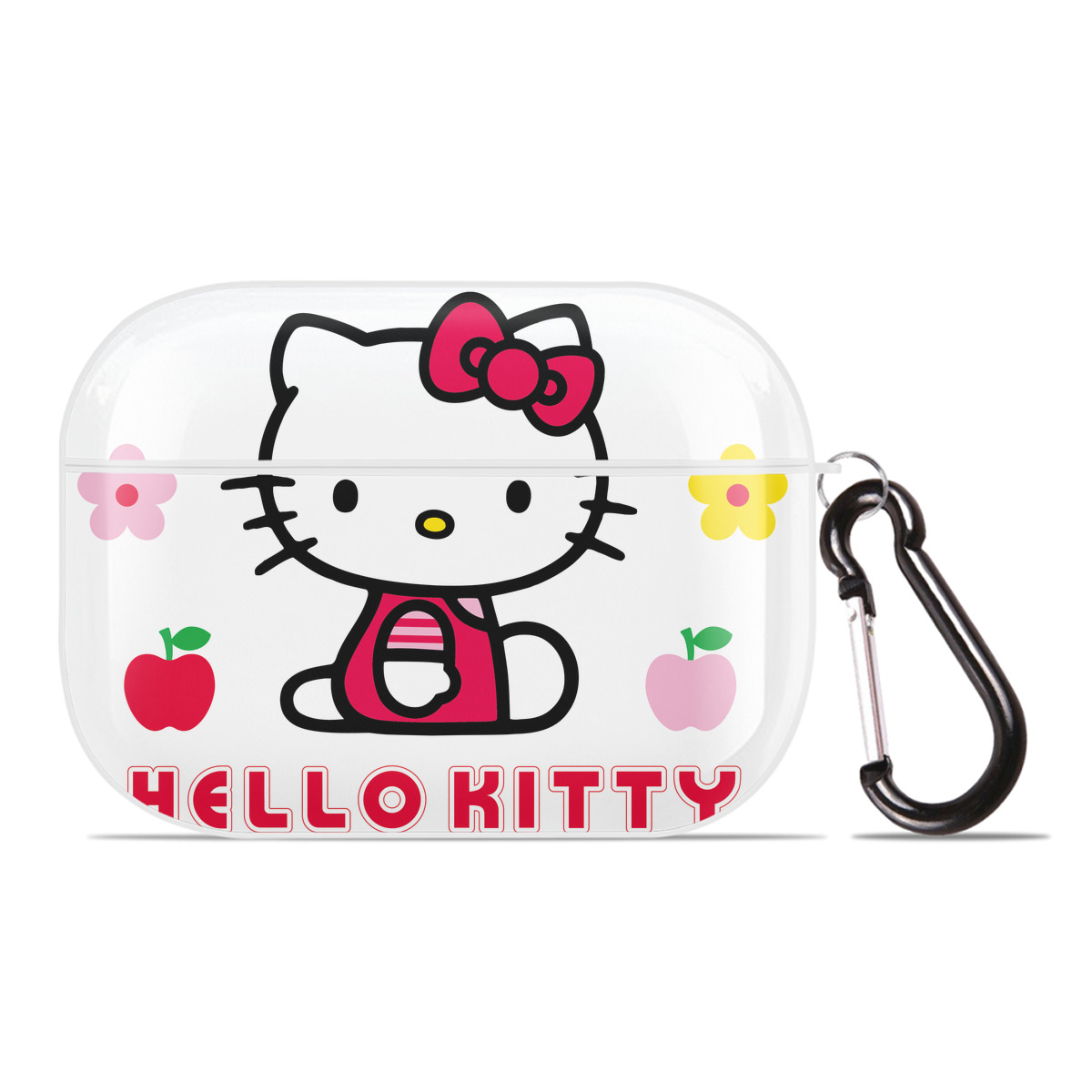 （画像用） Hello Kitty ハローキティ 【AirPods Pro用】ハードシェル保護ケース 耐衝撃・防指紋・カラビナ付き商品仕様