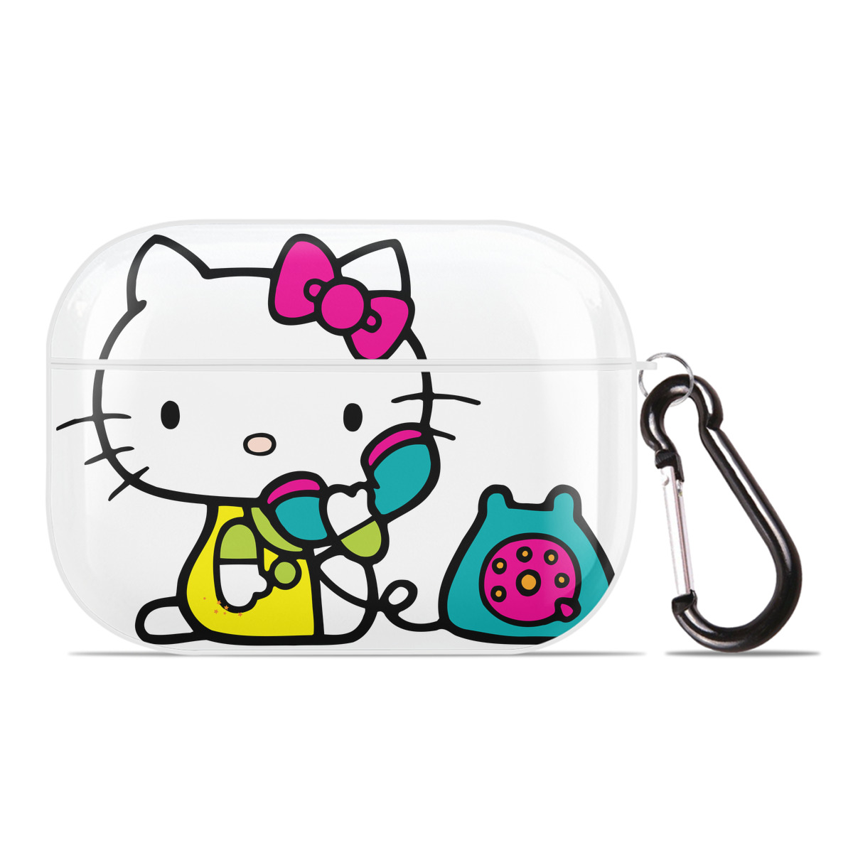 （画像用） Hello Kitty ハローキティ 【AirPods Pro用】ハードシェル保護ケース 耐衝撃・防指紋・カラビナ付き商品仕様