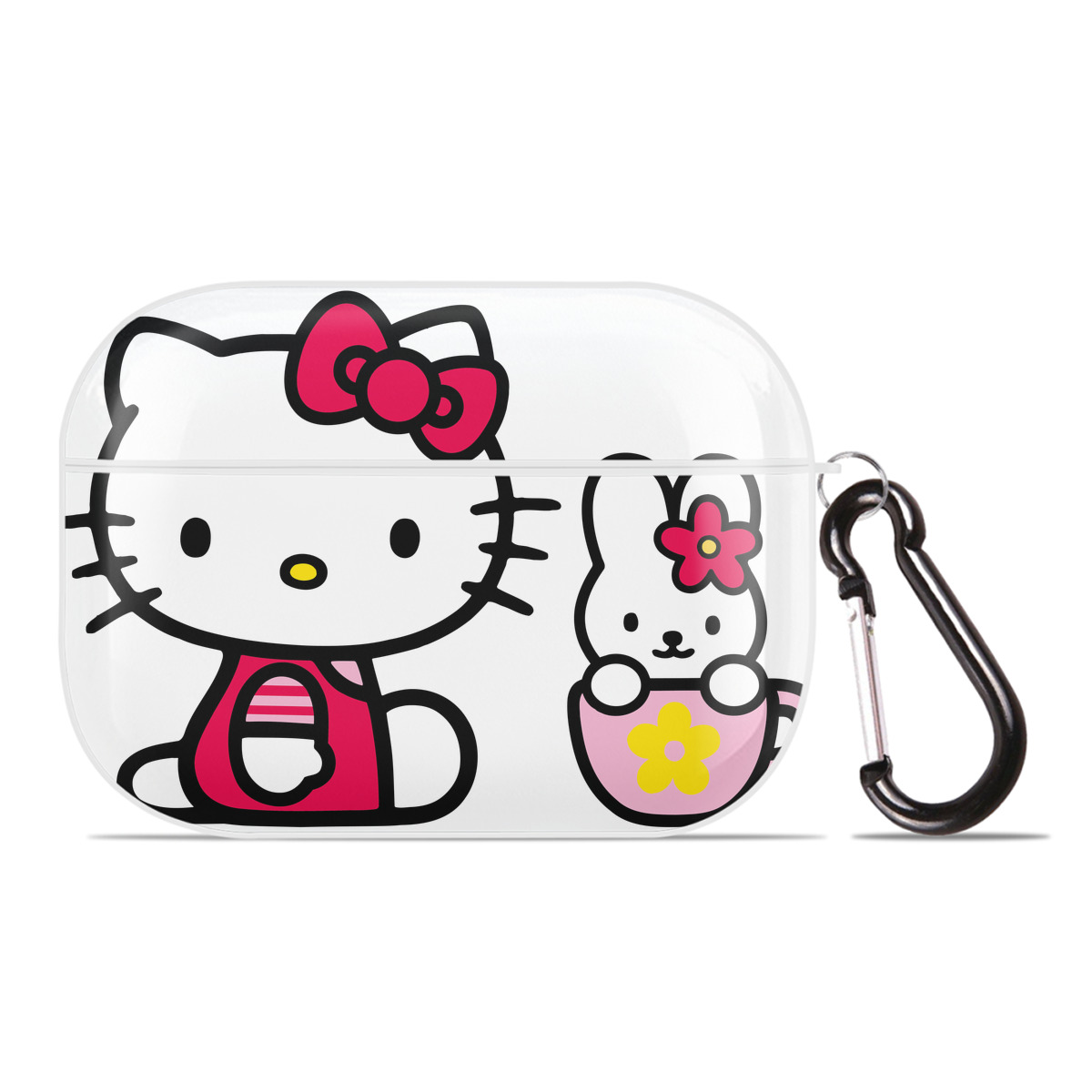 （画像用） Hello Kitty ハローキティ 【AirPods Pro用】ハードシェル保護ケース 耐衝撃・防指紋・カラビナ付き商品仕様