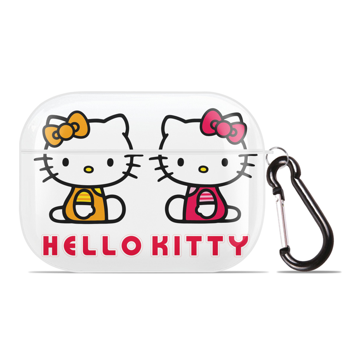（画像用） Hello Kitty ハローキティ 【AirPods Pro用】ハードシェル保護ケース 耐衝撃・防指紋・カラビナ付き商品仕様