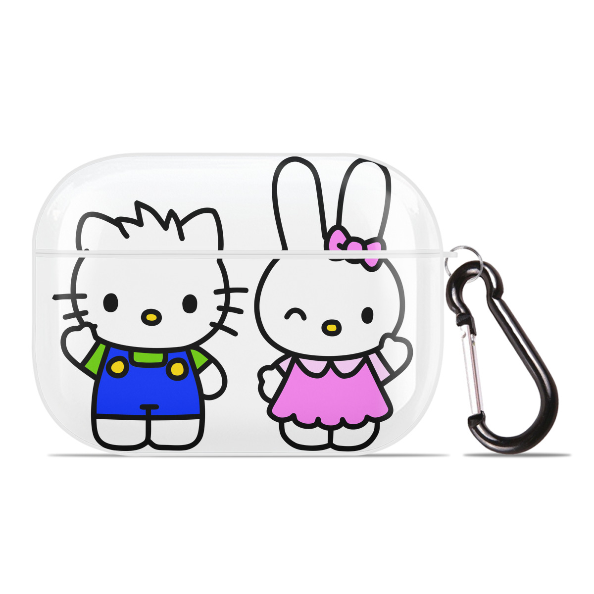 （画像用） Hello Kitty ハローキティ 【AirPods Pro用】ハードシェル保護ケース 耐衝撃・防指紋・カラビナ付き商品仕様