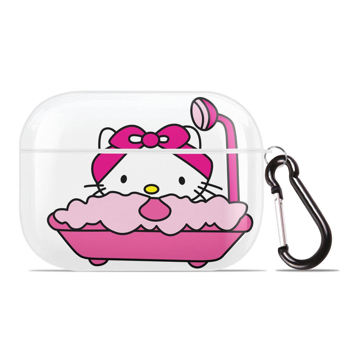 （画像用） Hello Kitty ハローキティ 【AirPods Pro用】ハードシェル保護ケース 耐衝撃・防指紋・カラビナ付き商品仕様