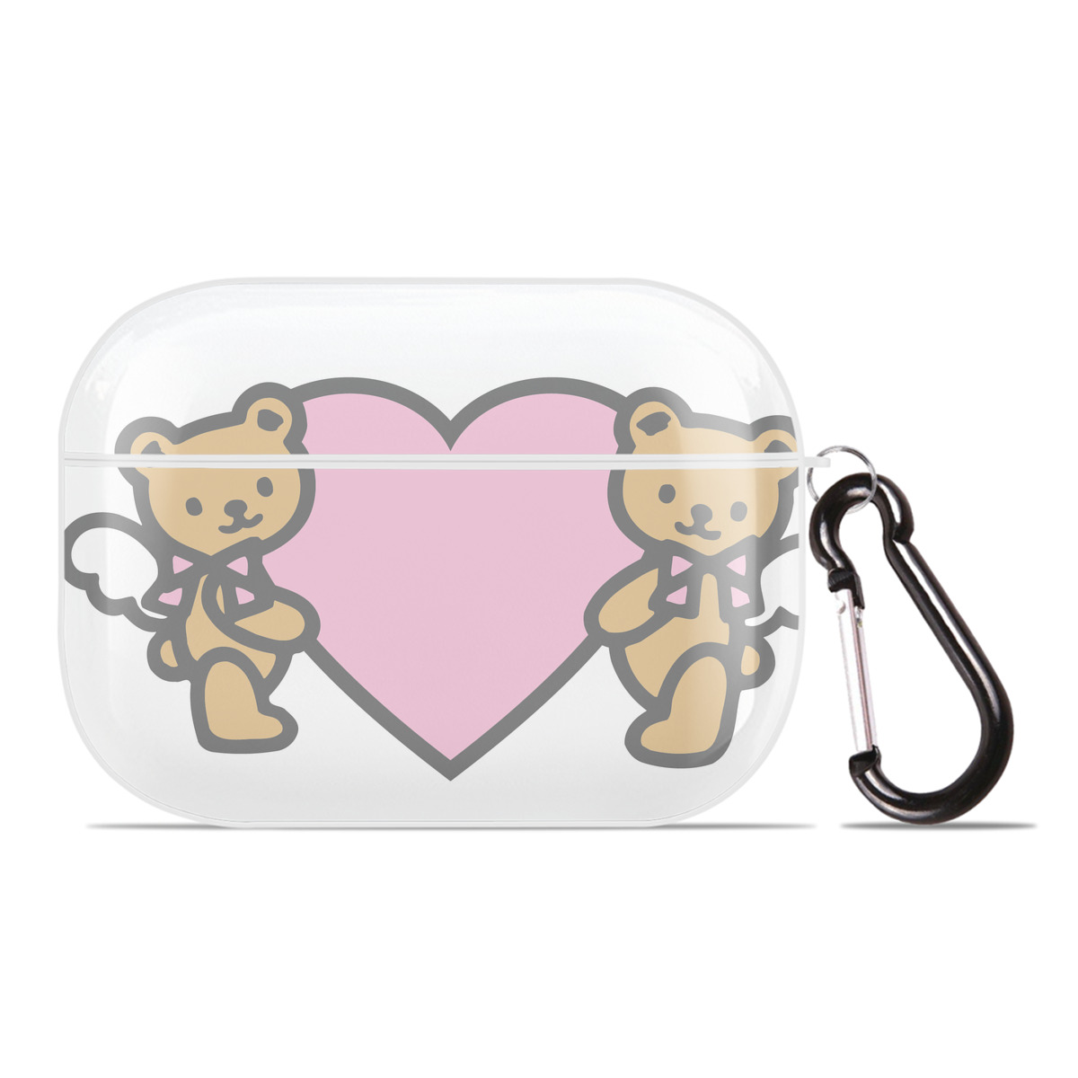 （画像用） Hello Kitty ハローキティ 【AirPods Pro用】ハードシェル保護ケース 耐衝撃・防指紋・カラビナ付き商品仕様