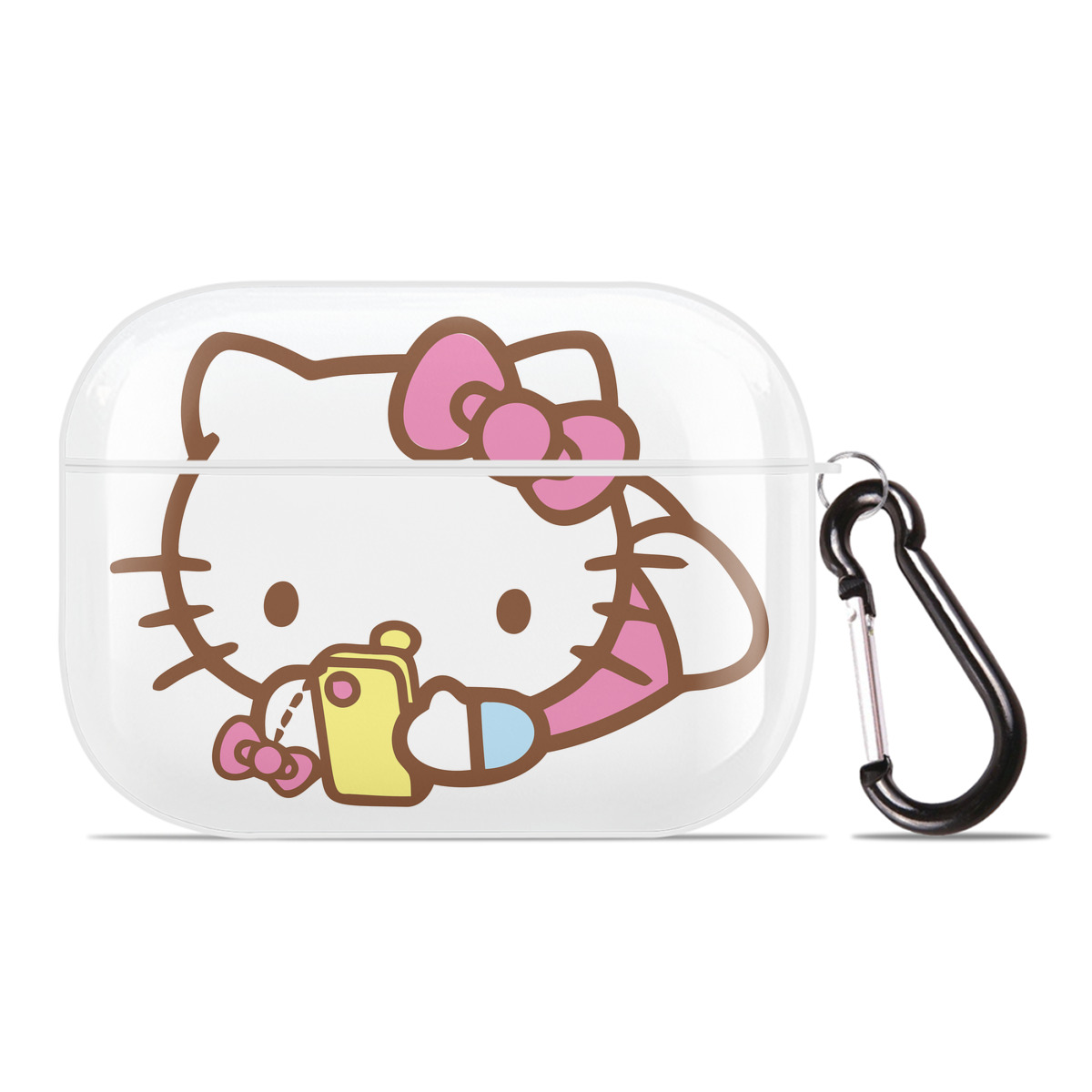 （画像用） Hello Kitty ハローキティ 【AirPods Pro用】ハードシェル保護ケース 耐衝撃・防指紋・カラビナ付き商品仕様