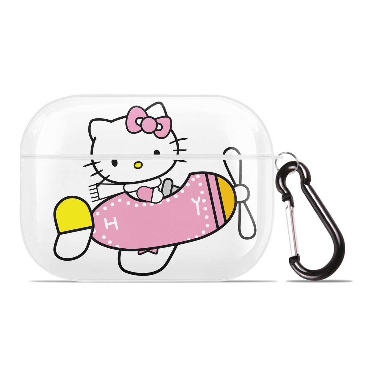 （画像用） Hello Kitty ハローキティ 【AirPods Pro用】ハードシェル保護ケース 耐衝撃・防指紋・カラビナ付き商品仕様