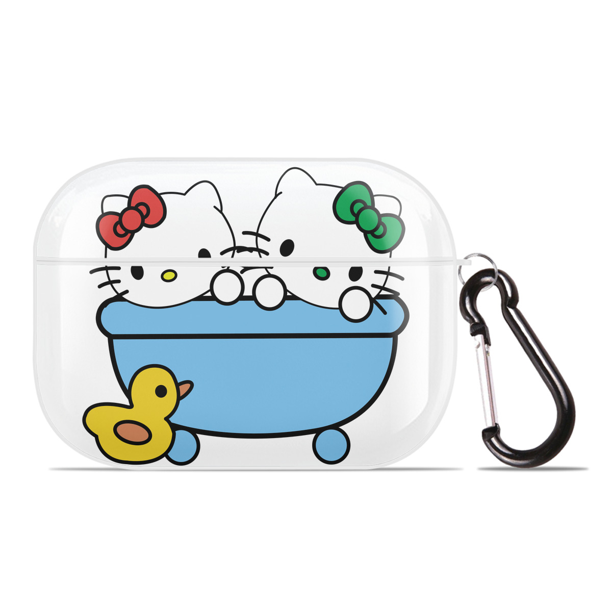 （画像用） Hello Kitty ハローキティ 【AirPods Pro用】ハードシェル保護ケース 耐衝撃・防指紋・カラビナ付き商品仕様