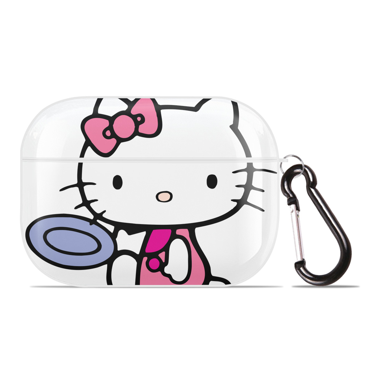 （画像用） Hello Kitty ハローキティ 【AirPods Pro用】ハードシェル保護ケース 耐衝撃・防指紋・カラビナ付き商品仕様