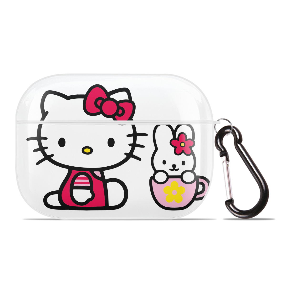 （画像用） Hello Kitty ハローキティ 【AirPods Pro用】ハードシェル保護ケース 耐衝撃・防指紋・カラビナ付き商品仕様