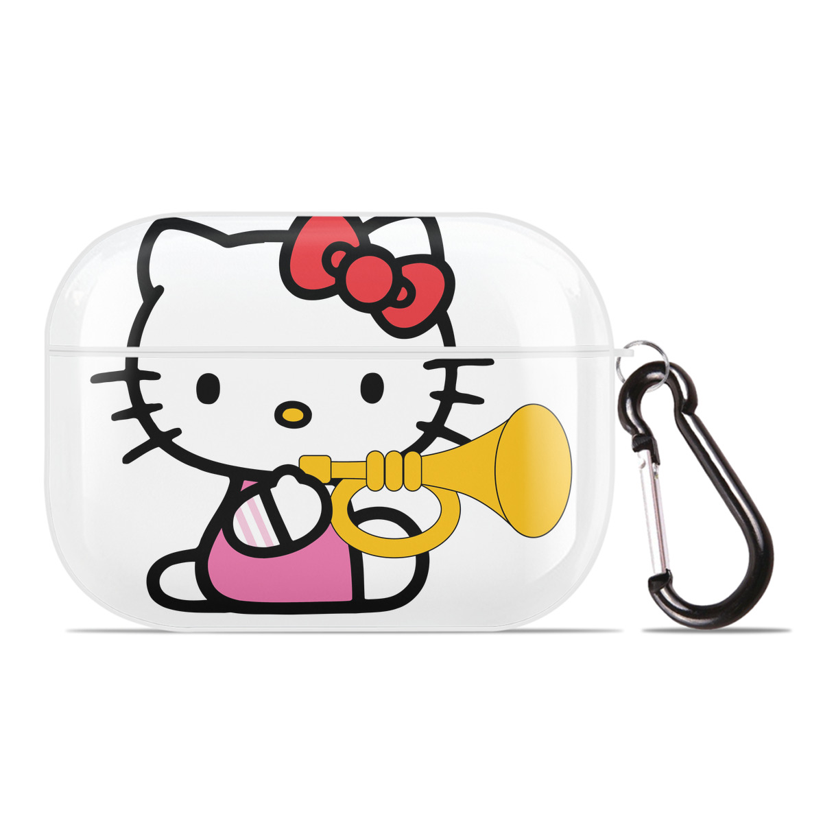 （画像用） Hello Kitty ハローキティ 【AirPods Pro用】ハードシェル保護ケース 耐衝撃・防指紋・カラビナ付き商品仕様