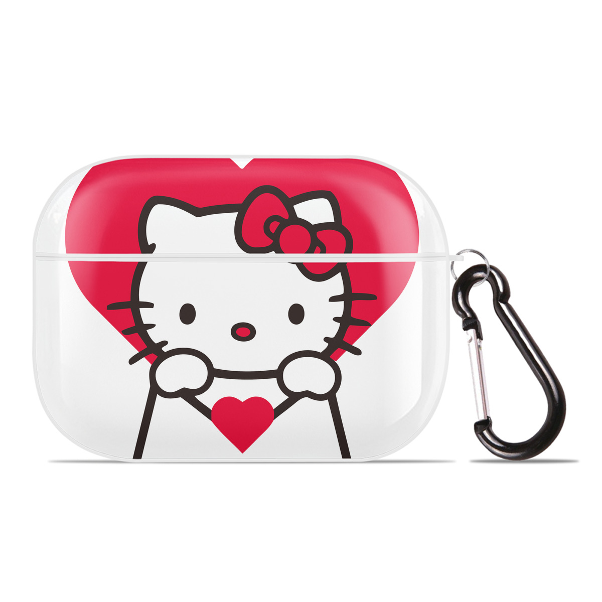 （画像用） Hello Kitty ハローキティ 【AirPods Pro用】ハードシェル保護ケース 耐衝撃・防指紋・カラビナ付き商品仕様