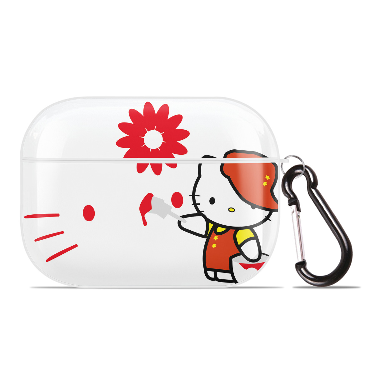 （画像用） Hello Kitty ハローキティ 【AirPods Pro用】ハードシェル保護ケース 耐衝撃・防指紋・カラビナ付き商品仕様