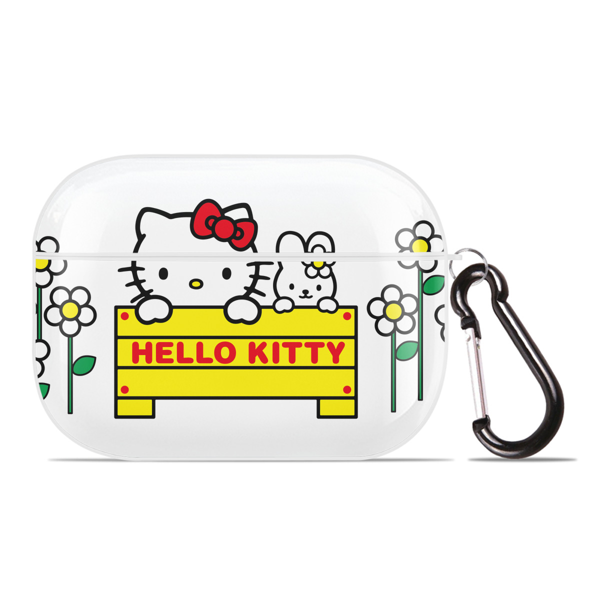 （画像用） Hello Kitty ハローキティ 【AirPods Pro用】ハードシェル保護ケース 耐衝撃・防指紋・カラビナ付き商品仕様