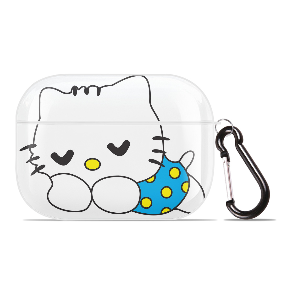 （画像用） Hello Kitty ハローキティ 【AirPods Pro用】ハードシェル保護ケース 耐衝撃・防指紋・カラビナ付き商品仕様