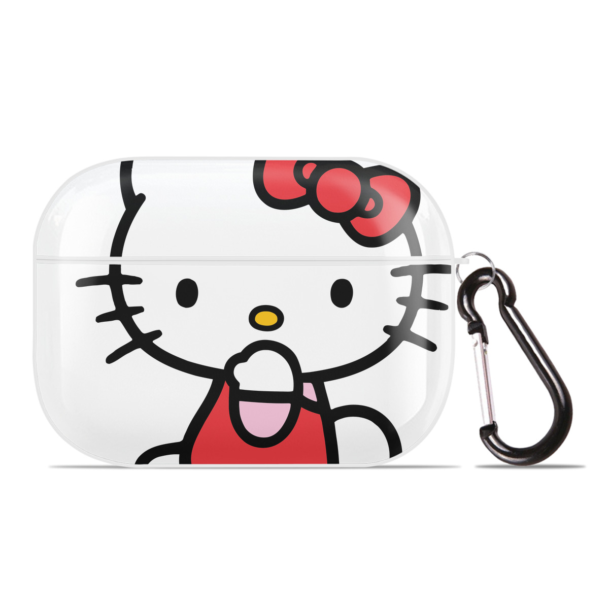 （画像用） Hello Kitty ハローキティ 【AirPods Pro用】ハードシェル保護ケース 耐衝撃・防指紋・カラビナ付き商品仕様