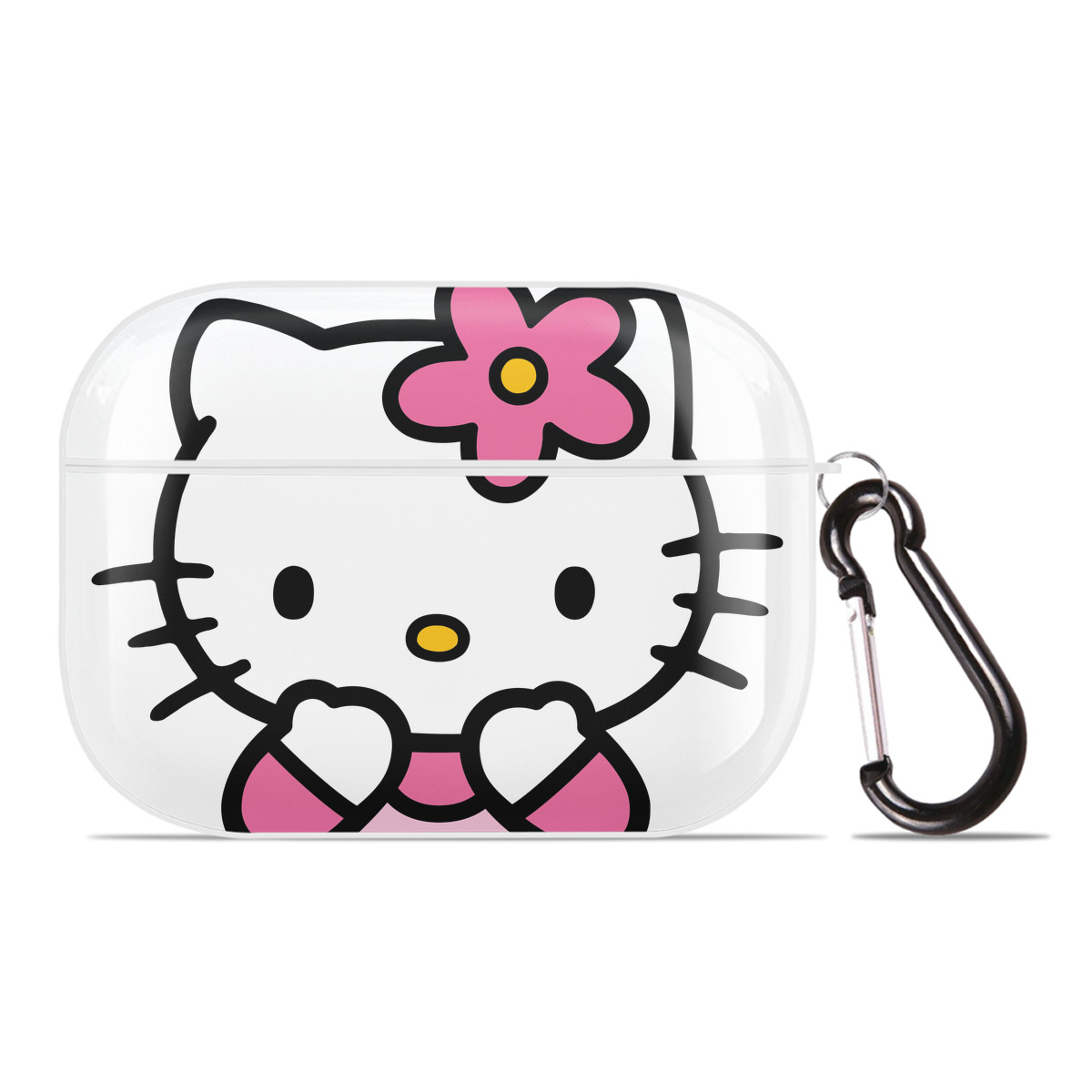 （画像用） Hello Kitty ハローキティ 【AirPods Pro用】ハードシェル保護ケース 耐衝撃・防指紋・カラビナ付き商品仕様