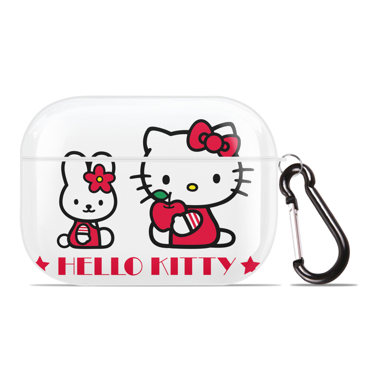 （画像用） Hello Kitty ハローキティ 【AirPods Pro用】ハードシェル保護ケース 耐衝撃・防指紋・カラビナ付き商品仕様